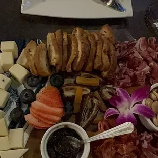 Charcuterie spread.