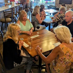 Playing some Euchre.
