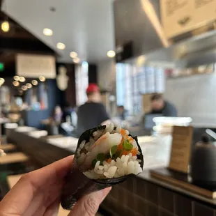 Hand roll tasting bar -
