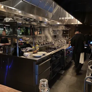 Inside - kitchen area