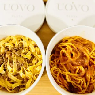 Ragu and Amatriciana. I like Guanciale (pork) here. It&apos;s crispy and flavorful. Fresh beef also.