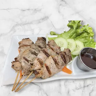 Moo Ping(pork skewers)