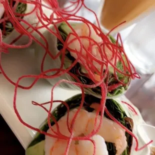 Spring roll appetizer with shrimp! A must get if you&apos;re feeling something fresh