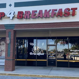 the front of the restaurant