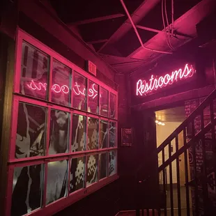 a neon sign for a restaurant