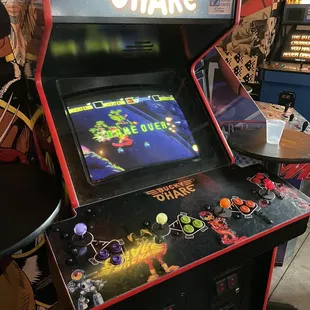 a close up of an arcade machine