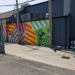 outside