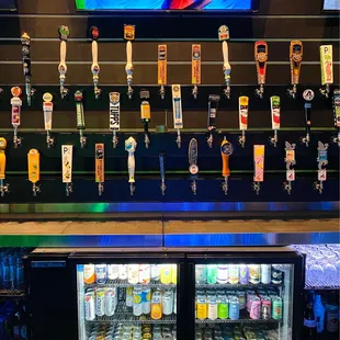 Upstairs tap wall. Excellent craft beer selection!
