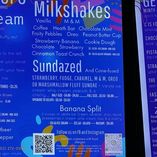 a menu for a coffee shop