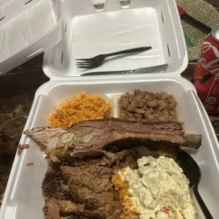 #6 Brisket Plate with Rib