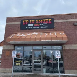 the front of the building