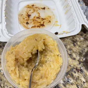 The cheesy potatoes were just weird and hard to explain. A tasteless waste.