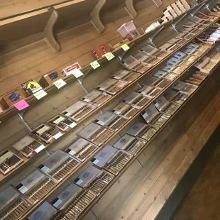 rows of cigars on display