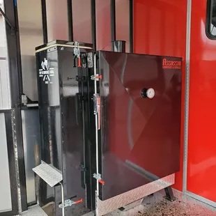 the inside of a fire truck