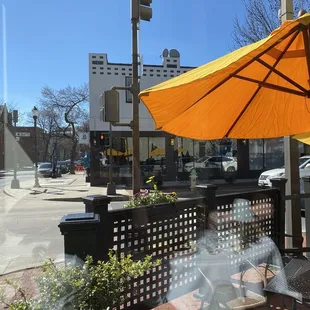 Outside patio/corner of Main Street