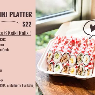 Keiki Platter! This is good for Birthday party, Baby shower, any parties !  
Available only Kakaako and Pearl high land.