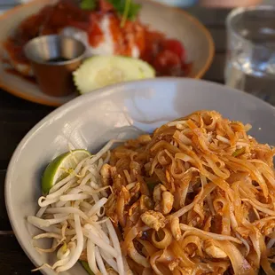 Pad Thai, Moo Dang (Roasted BBQ Pork)