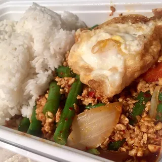 Krapraw Gai Sub with Fried Egg Lunch Special