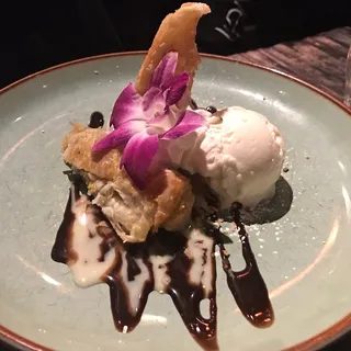 Fried Banana with Coconut Ice Cream