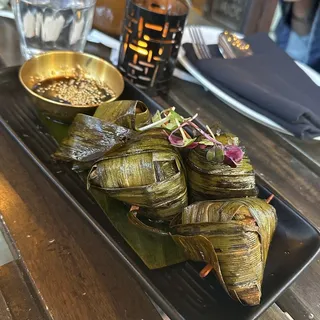 Gai Hor Bai Touy (Chicken Wrapped Pandan leaves)