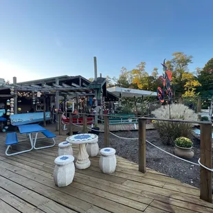 a view of the dock area