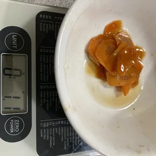 The carrots from &quot;chicken teriyaki &quot;