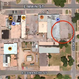 Directions to entrance from Main and Ponca!