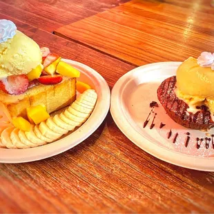 Honey Toast and Brownie Pie