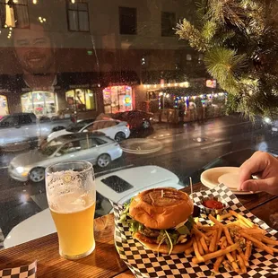 Grass Fed Lamb Burger - pretty tasty; with Garlic Fries - yum!