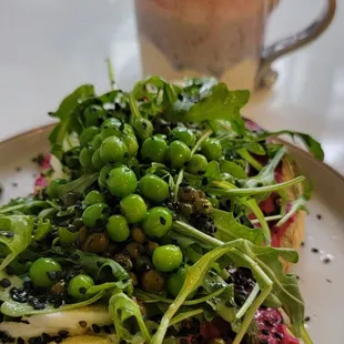 you.Beet Humus toast.