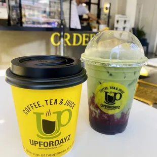 Blueberry Matcha Latte