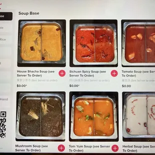 Available soup base for lunch