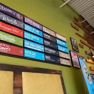 Beer menu