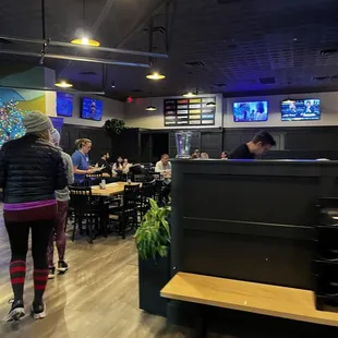 the inside of a restaurant