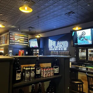 the interior of the pub