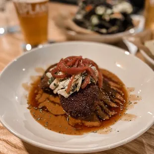 a plate of food on a table