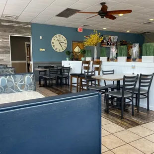 the dining area of the restaurant