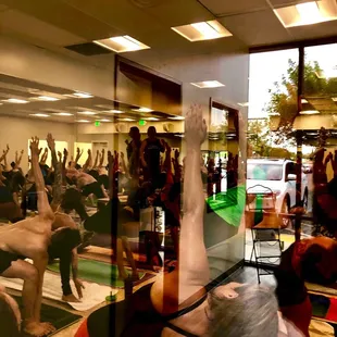 The first Hot Yoga class in the new UPLIFT Studio!