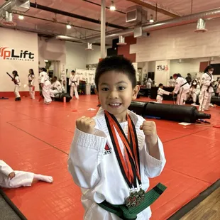 Earned 3 medals at his first Mini Tournament