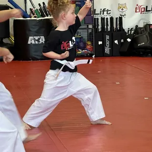 5 year old doing her form