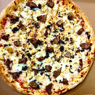 16 inch halal meat pizza