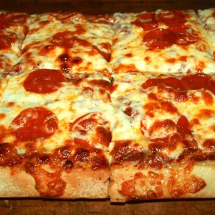 Thick Crust Sicilian Square Pepperoni Pizza