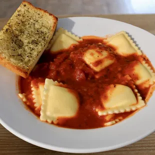 Ravioli with house-made meat marinara