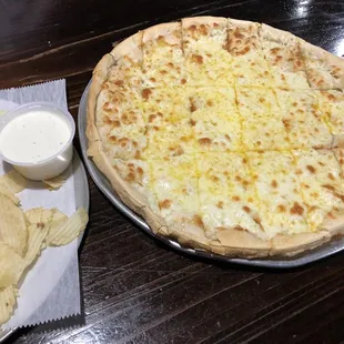 Large cheesy pie