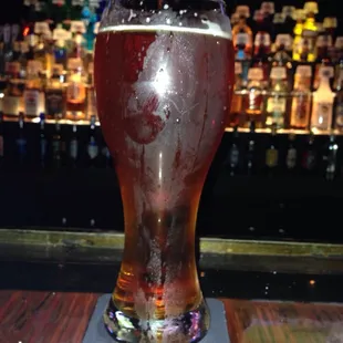 Frosty mug of Sam Adams Octoberfest