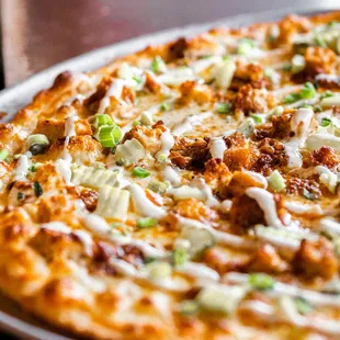 Nashville Hot Chicken Pizza with Ranch and Pickles