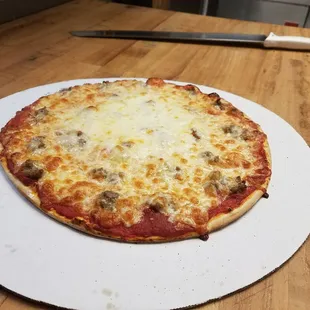 12 inch sausage pizza!!