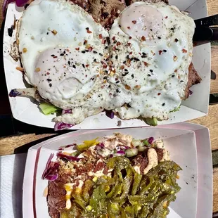 Beef brisket -- full with extra eggs $26.50 total