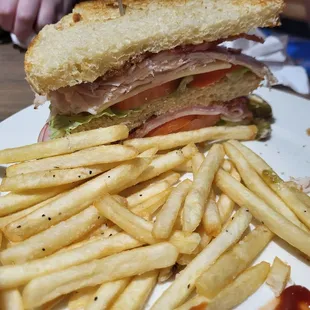 Hubby’s club sandwich