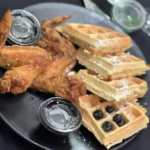 Chicken and cold waffles